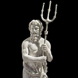 Посейдон, греческий бог моря, скульптура