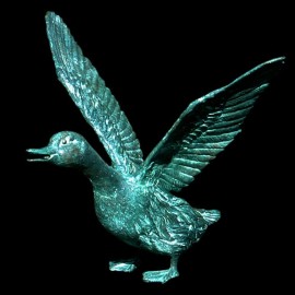 Летящая утка, бронзовая садовая статуя Летящая утка, бронзовая садовая статуя